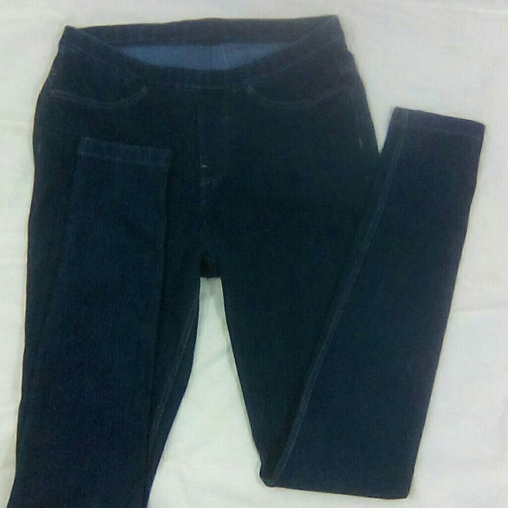 Designer Blue Denim Skinny Leggings Size Small Waist: 28-1/4"